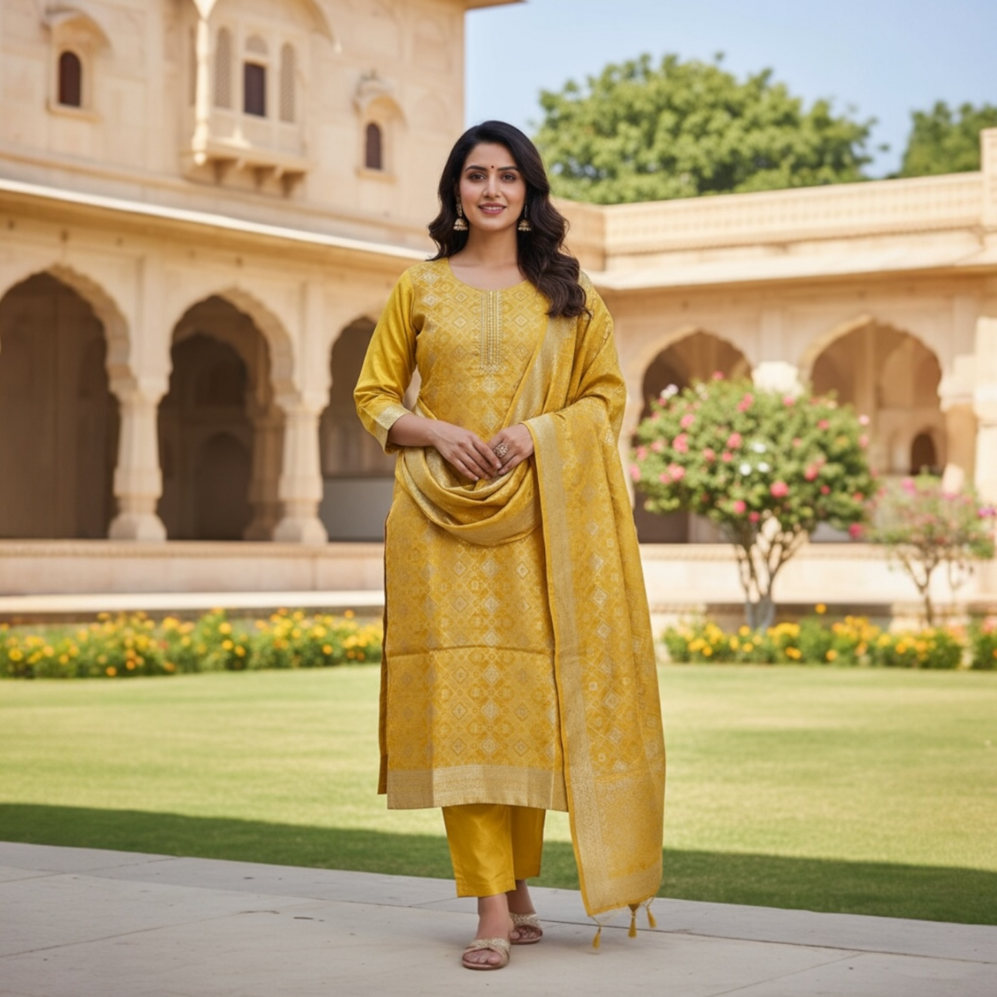 Banarashi kurta 3 piece set