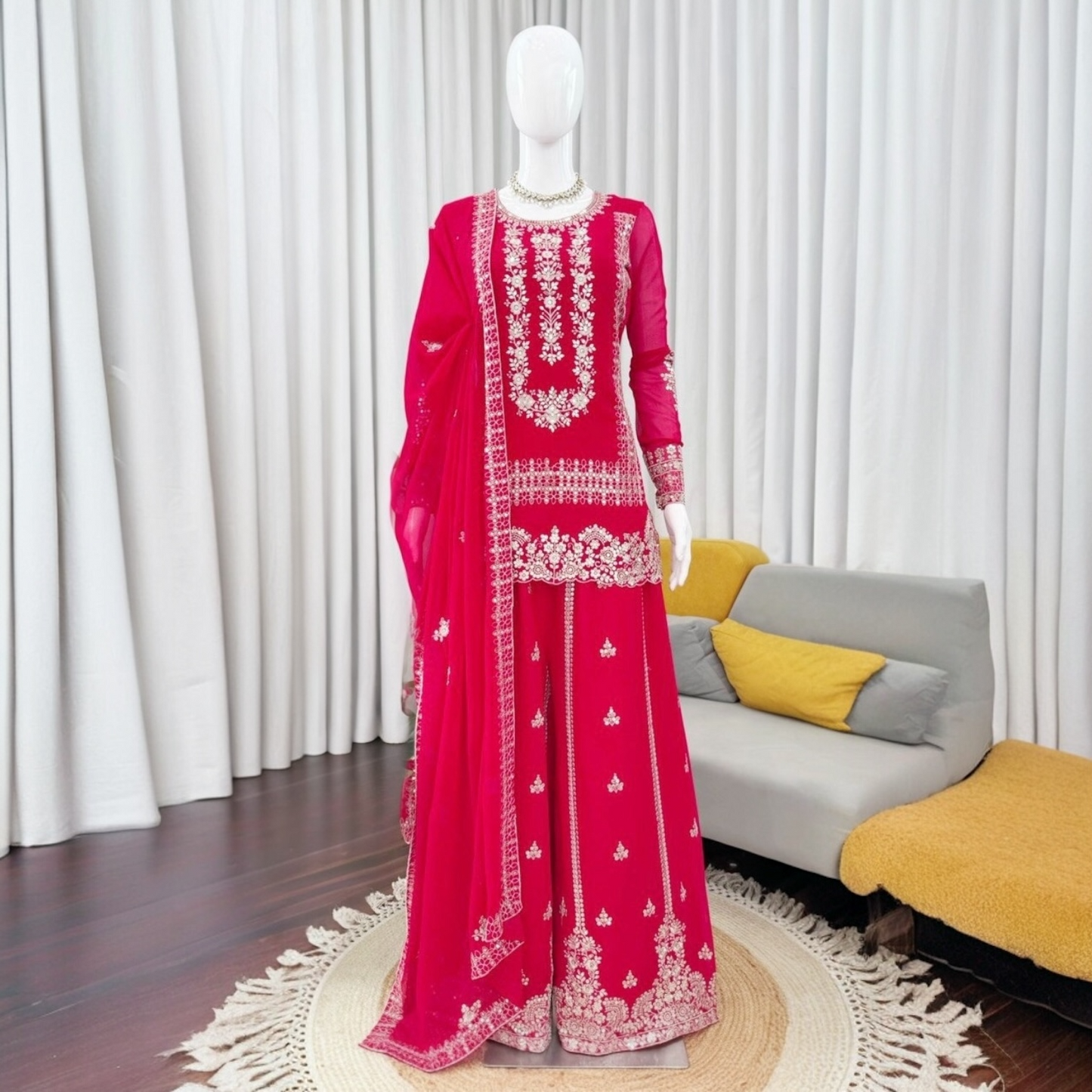 Fully Stitched Plazo Suit Set