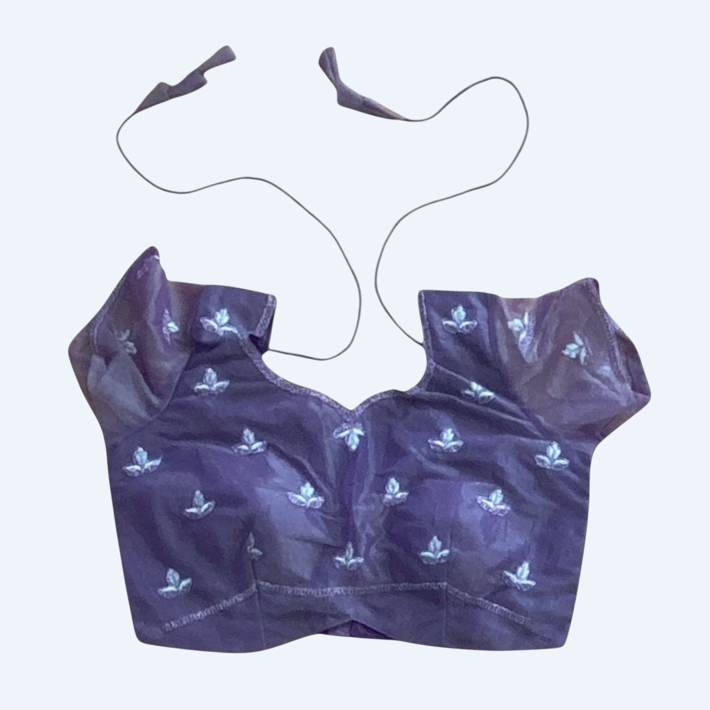 Thread work boutique saree and blouse set