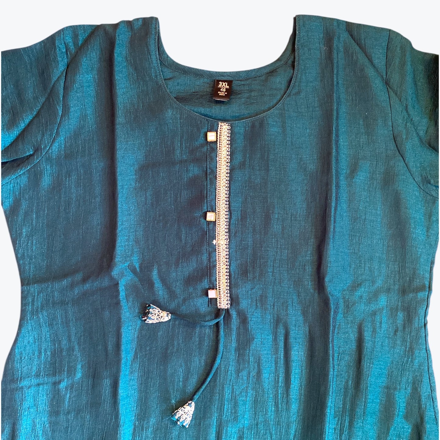 Big size kurta set zari work