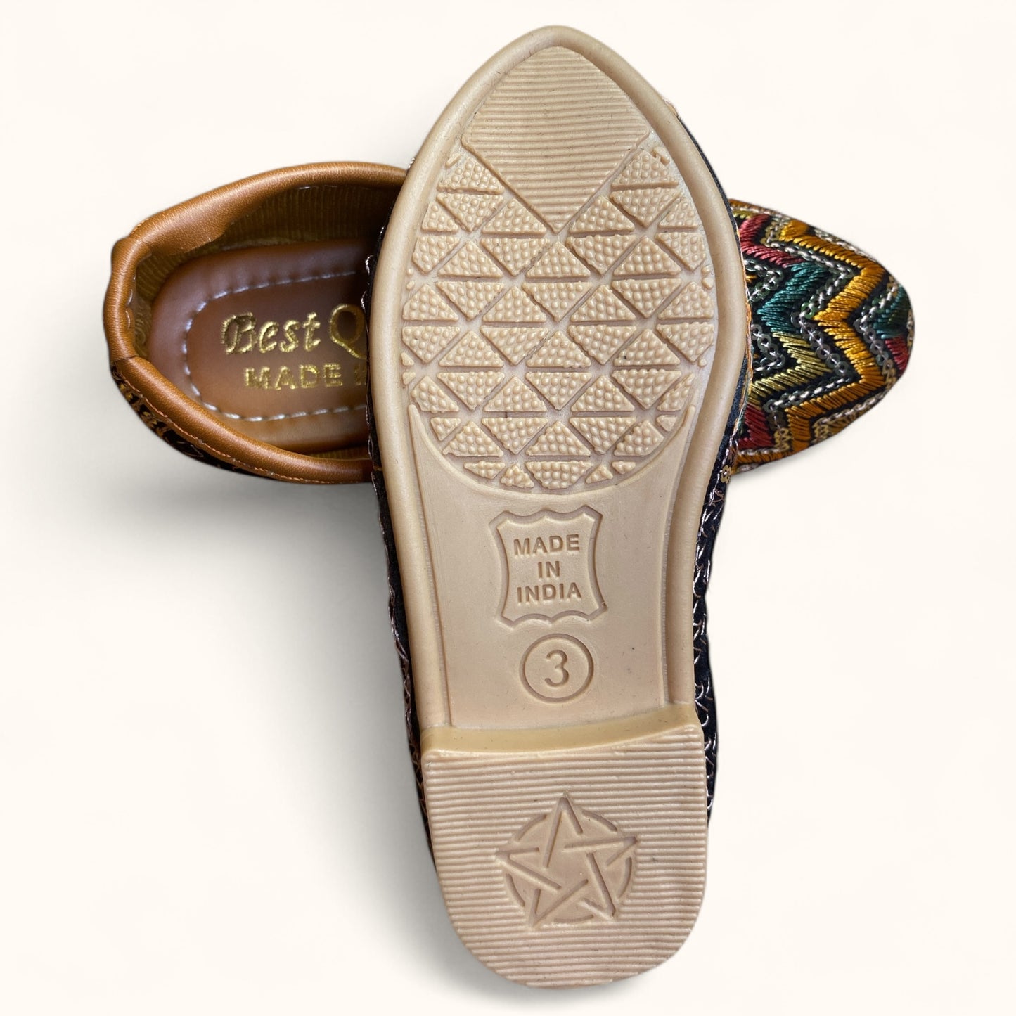 Zigzag Zari work shoes