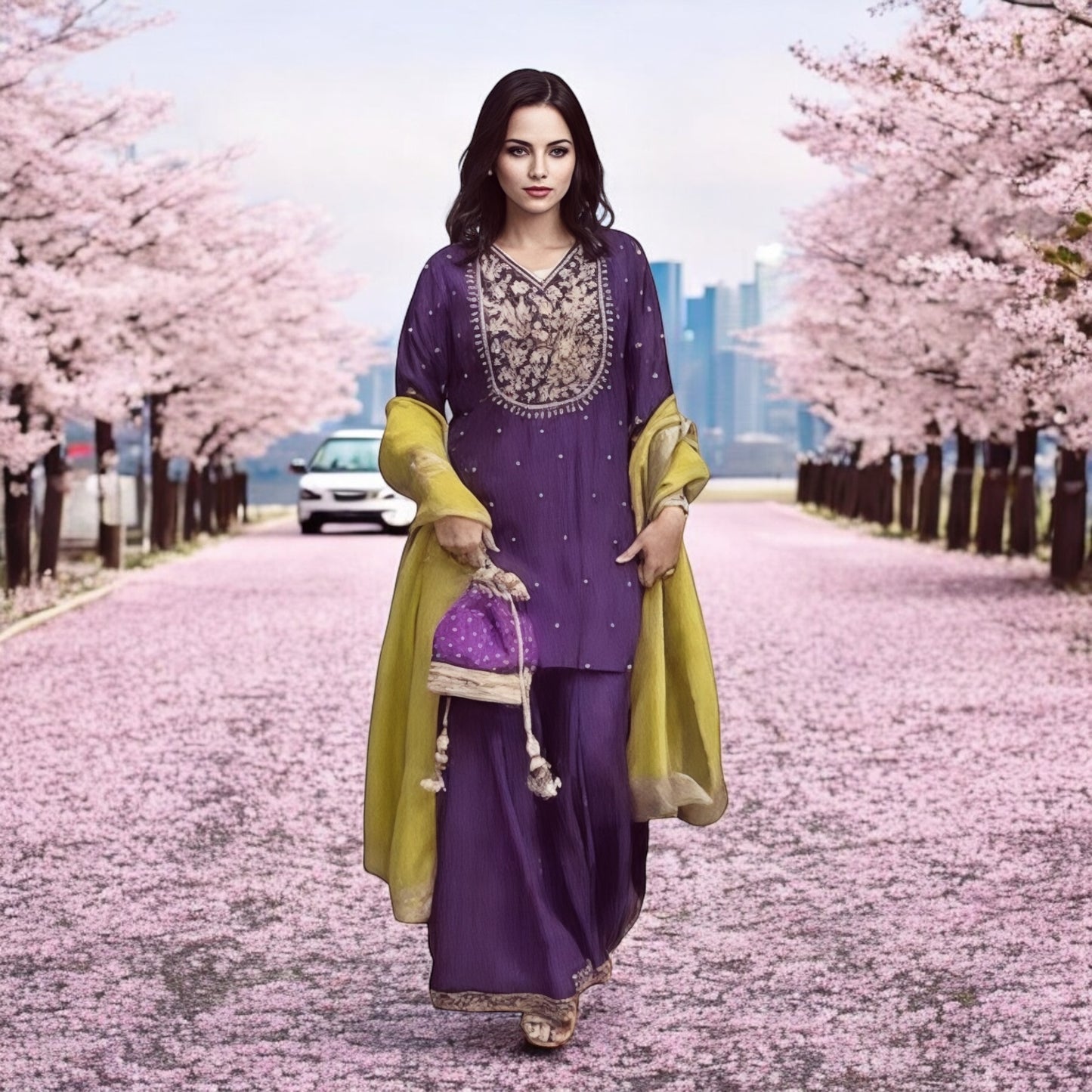 Embroidery Sequence Work Salwar Suit