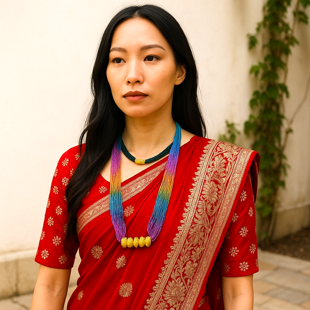 Kumkum Zari Work Sari Only. Fall and Pico Done.