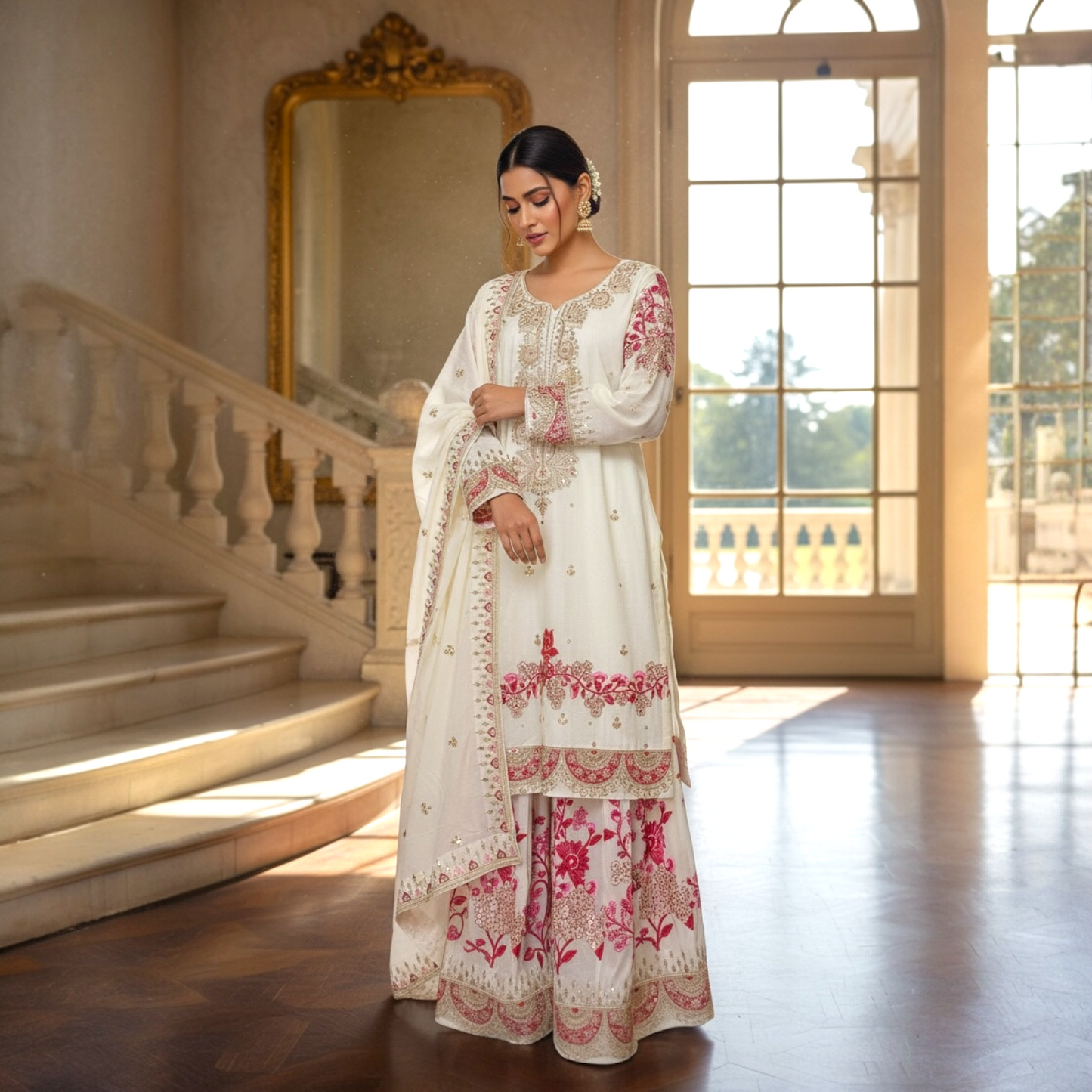 Heavy party wear garara set