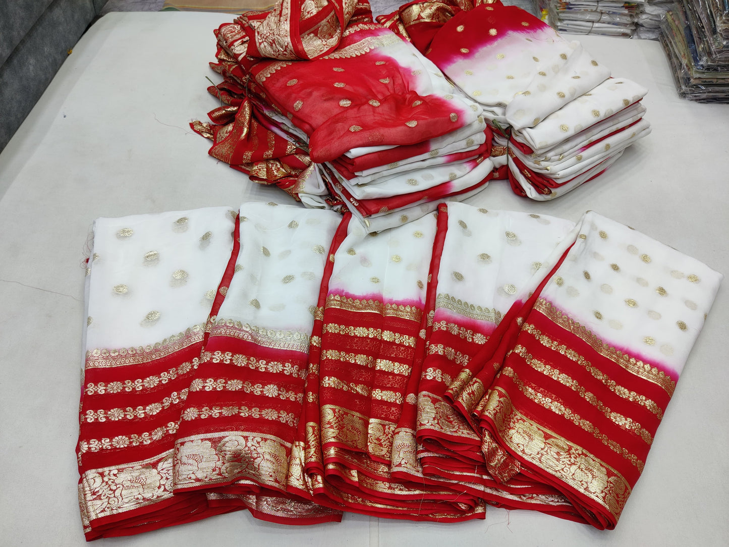 Pure banarashi georgette sari only