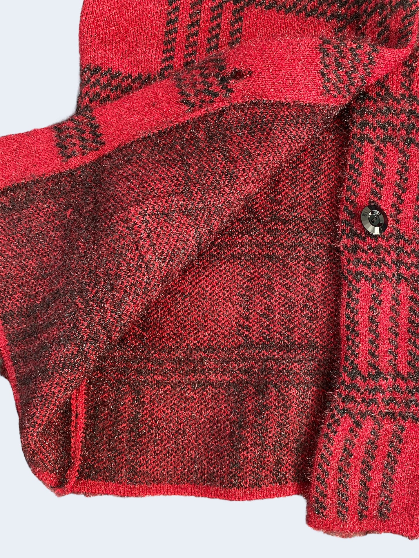 Lapel neck plaid jacquard jacket
