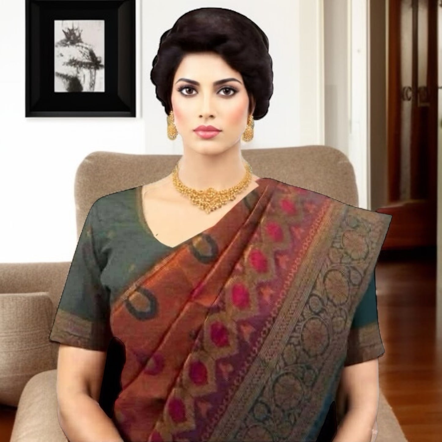 Patola sari and blouse set