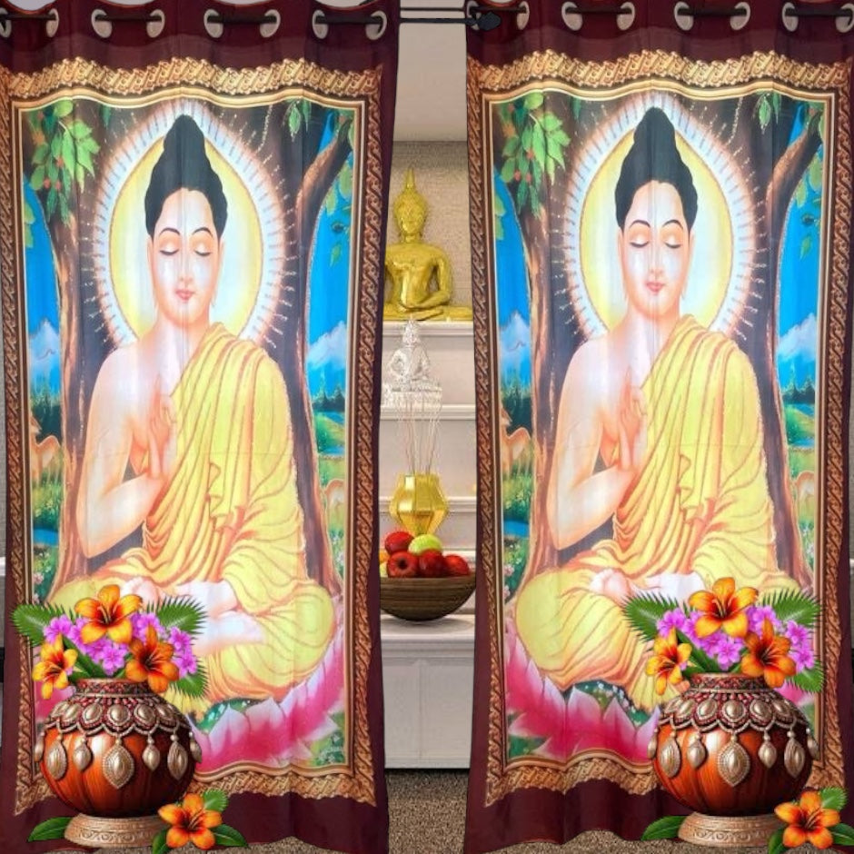 Digital print worship rooms' curtains