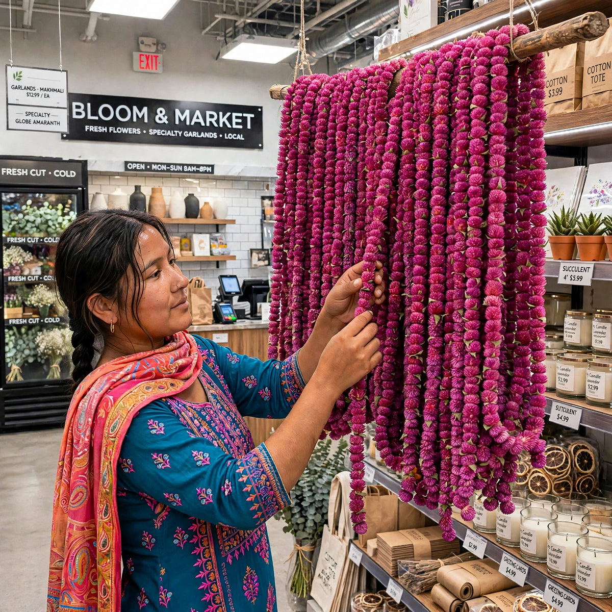 Dried Makamali mala/Dried globe amaranth