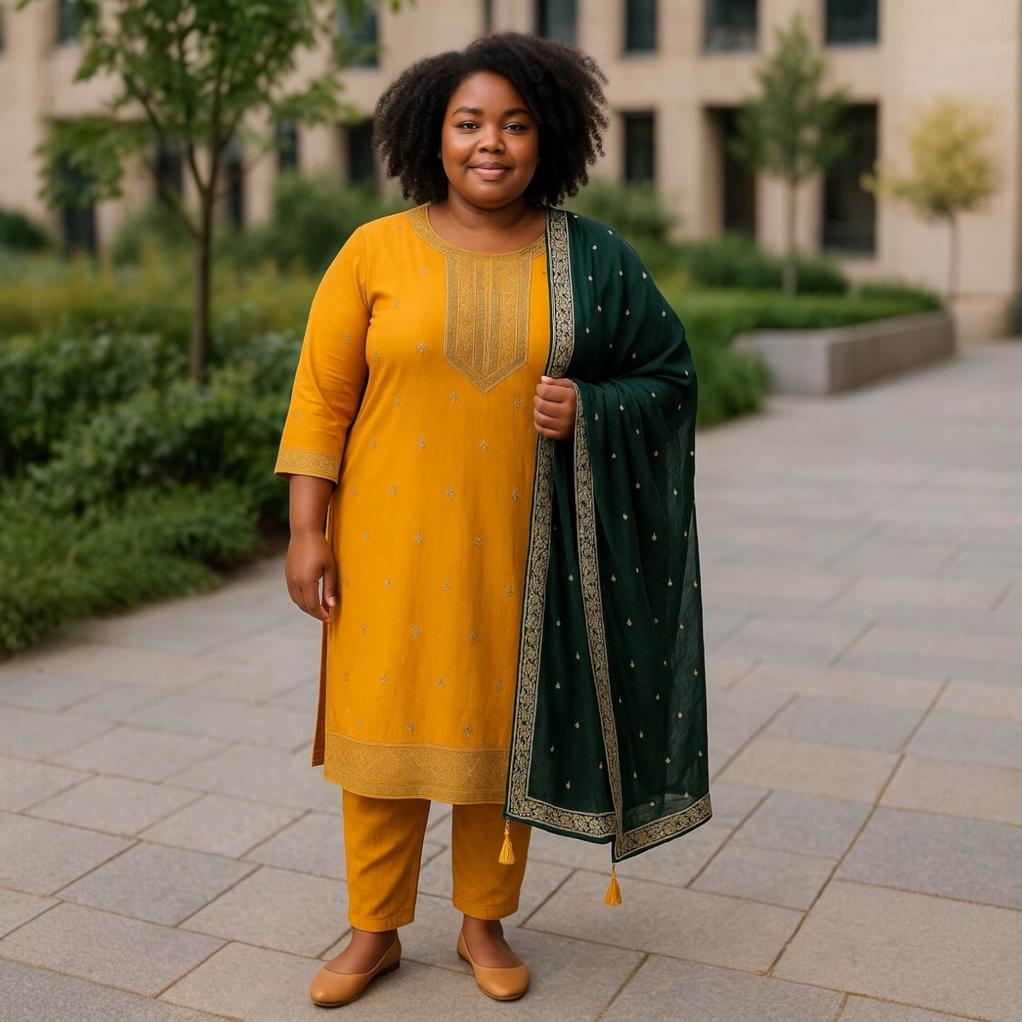 Big size silk kurta