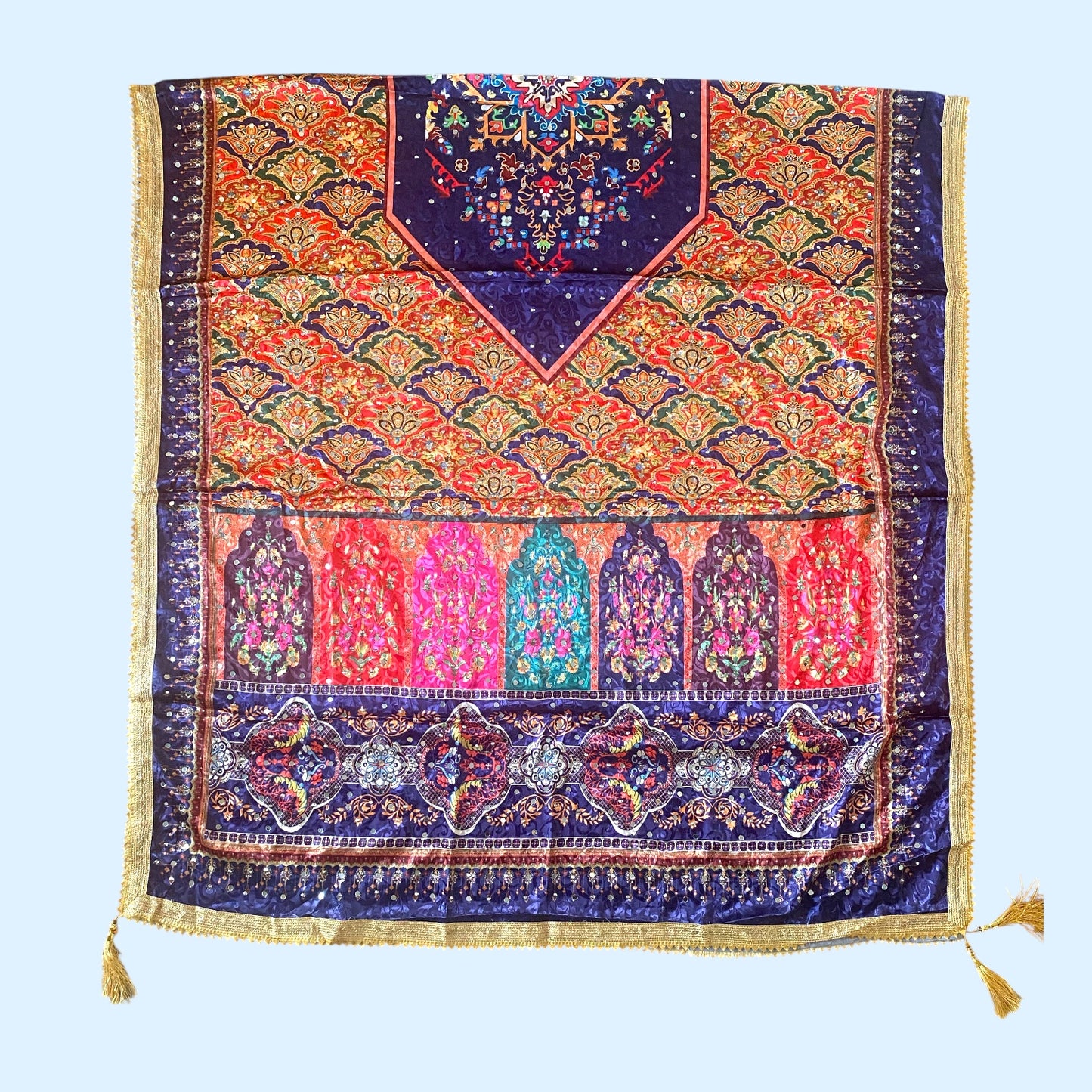 Digital print mirror dupatta only