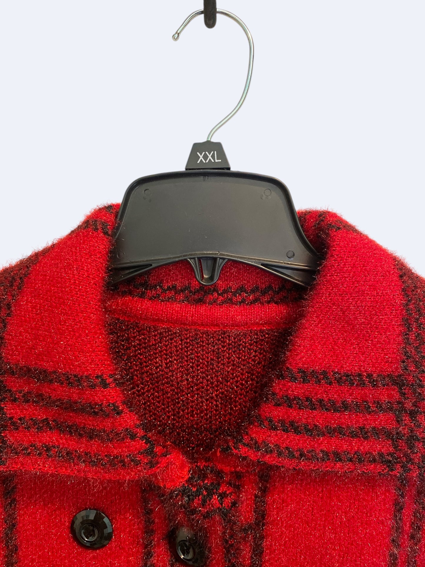 Lapel neck plaid jacquard jacket