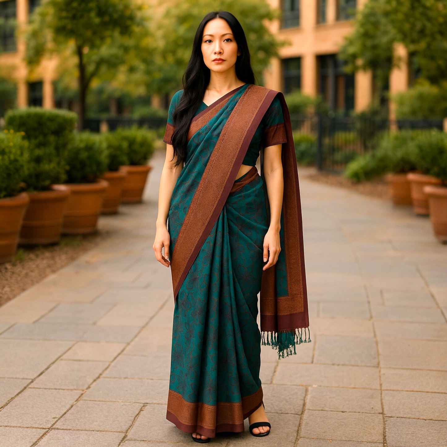 Banarasi sari and blouse set
