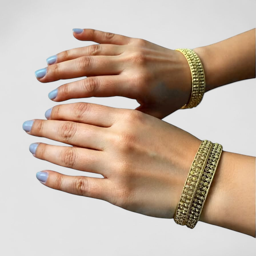 Colours Gold-Plated 4-Piece Bangle Set