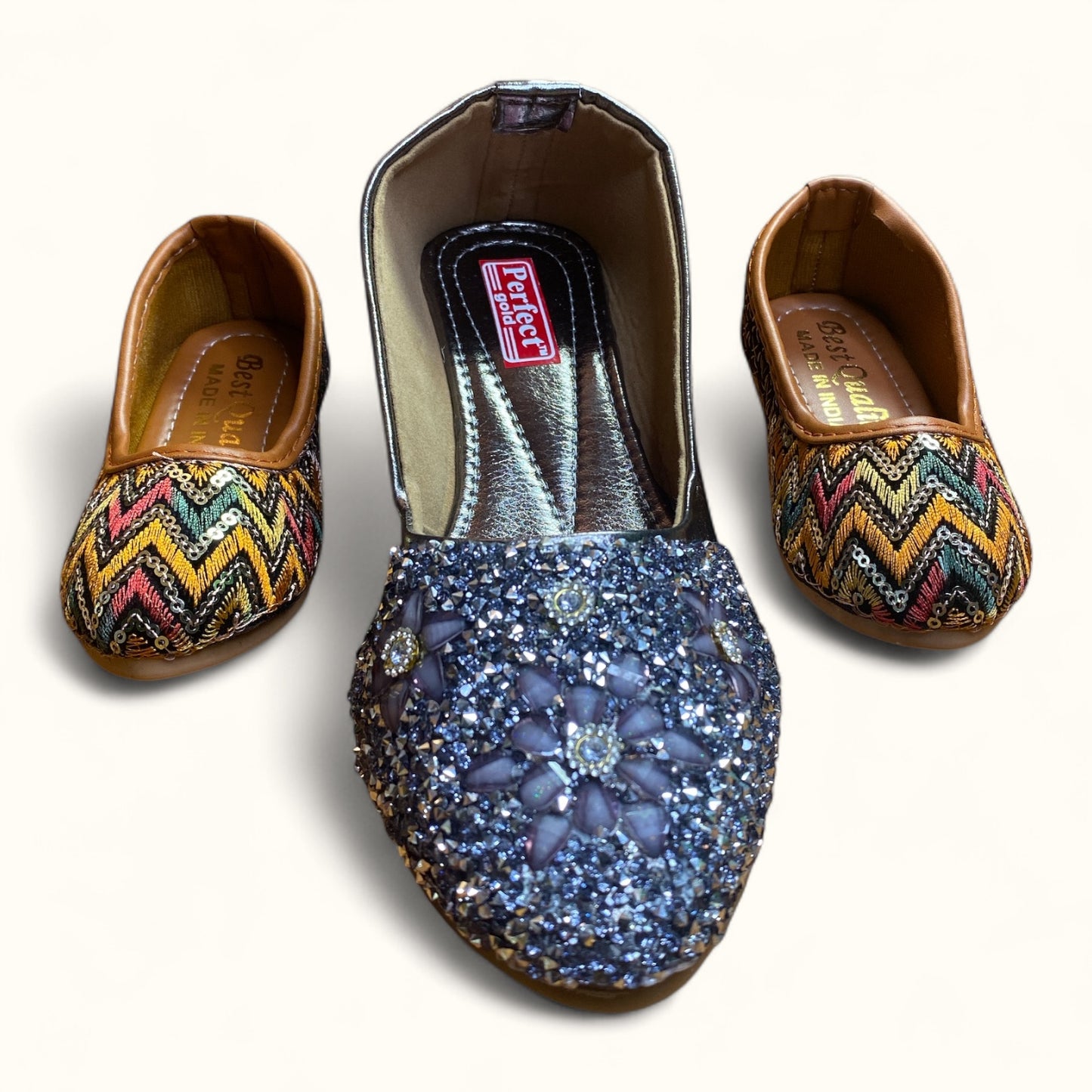 Zigzag Zari work shoes