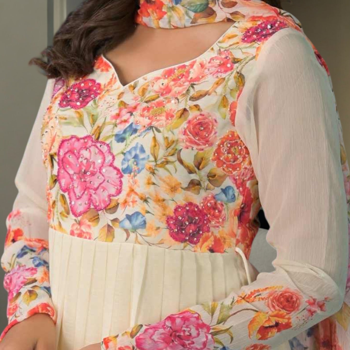 Floral anarkali set