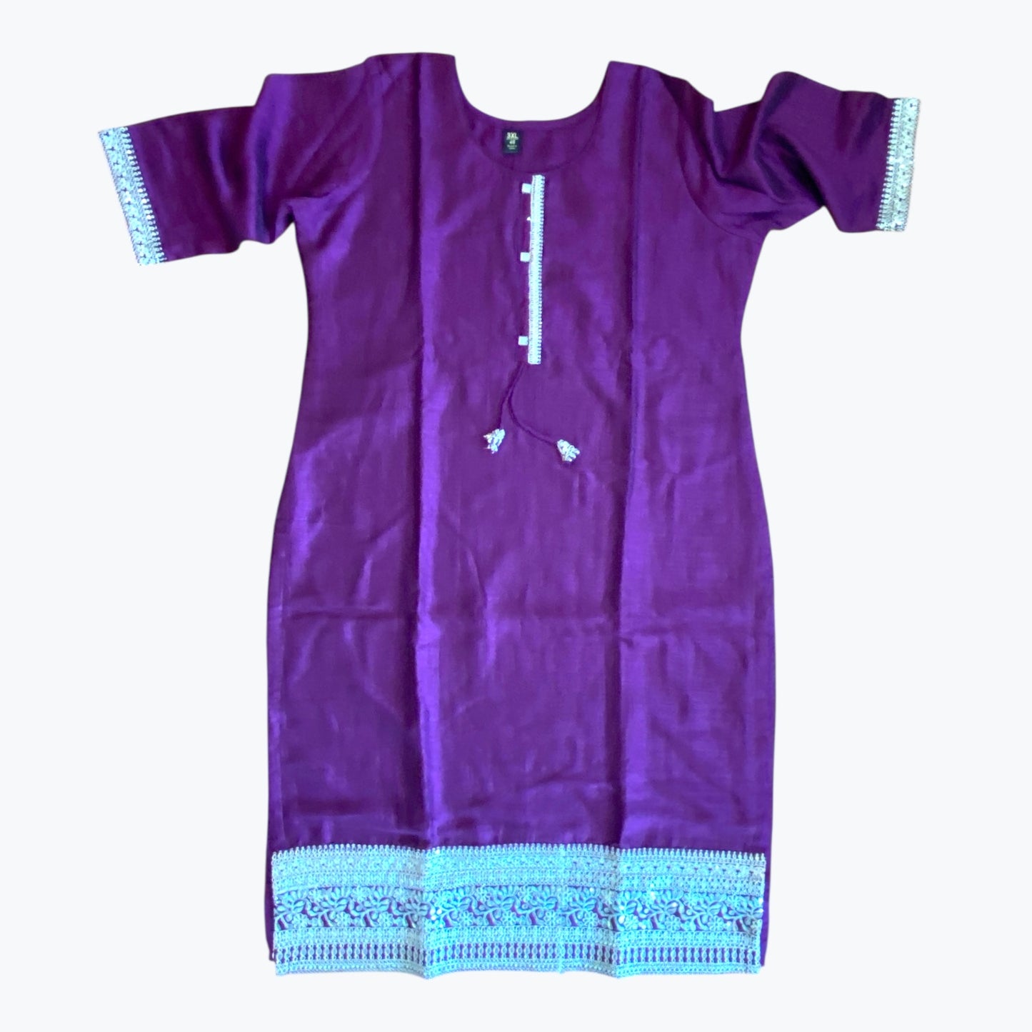 Big size kurta set zari work