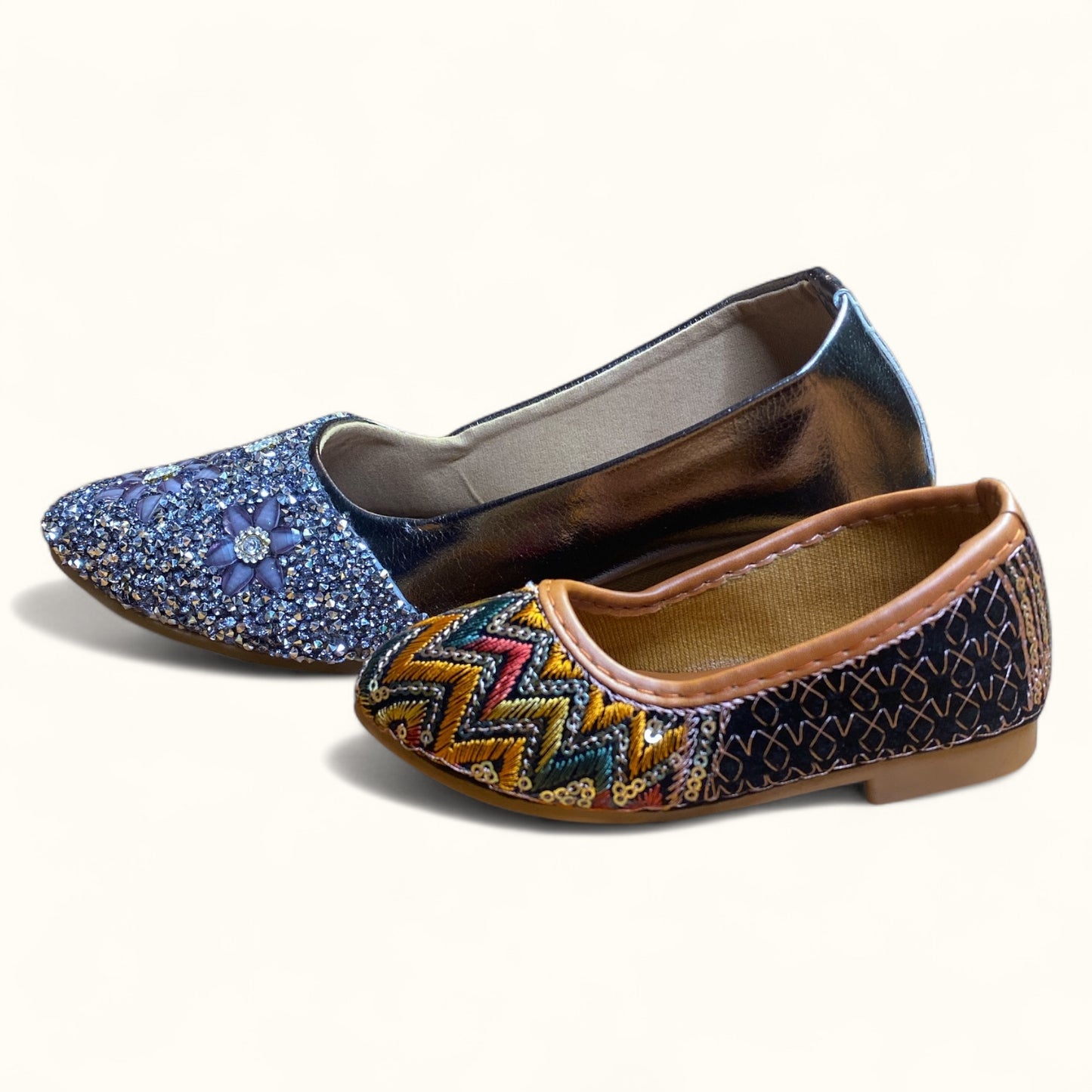 Zigzag Zari work shoes