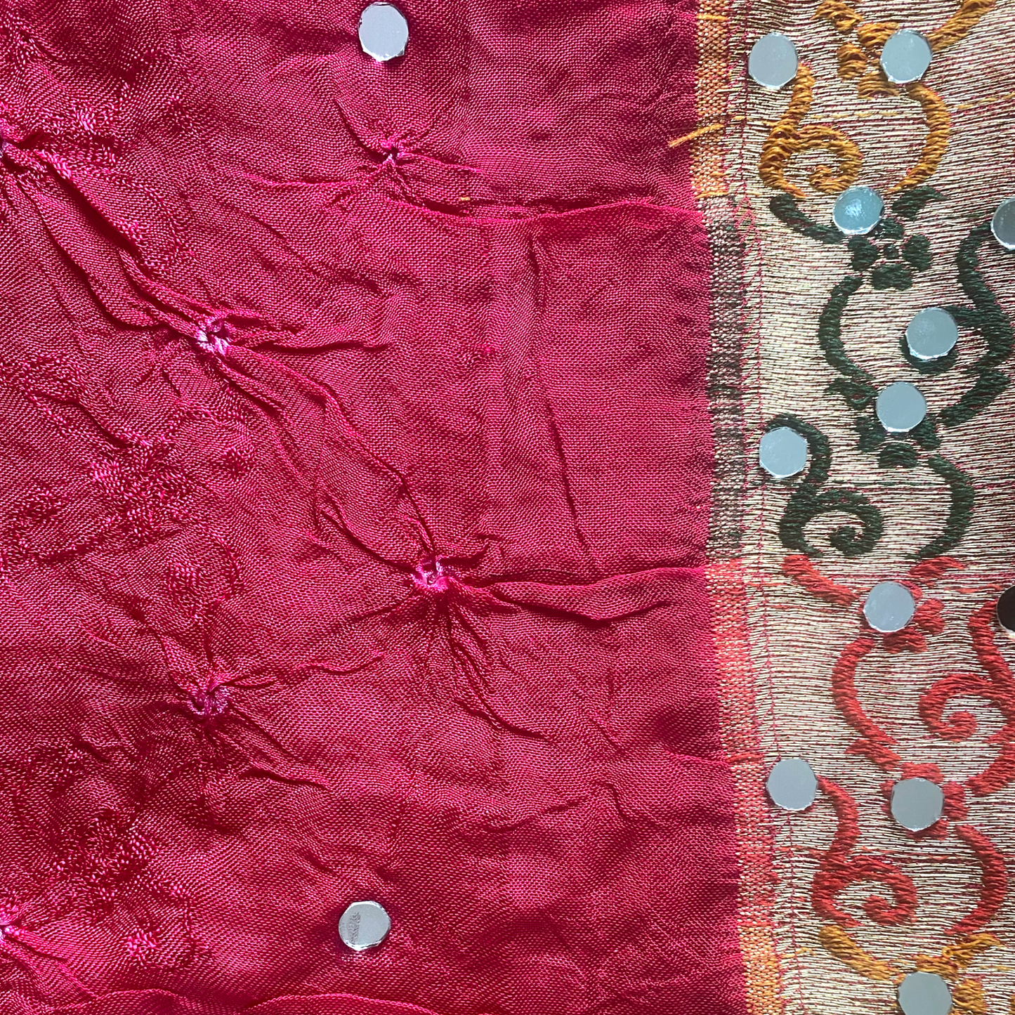 Embroidered mirror worked dupatta