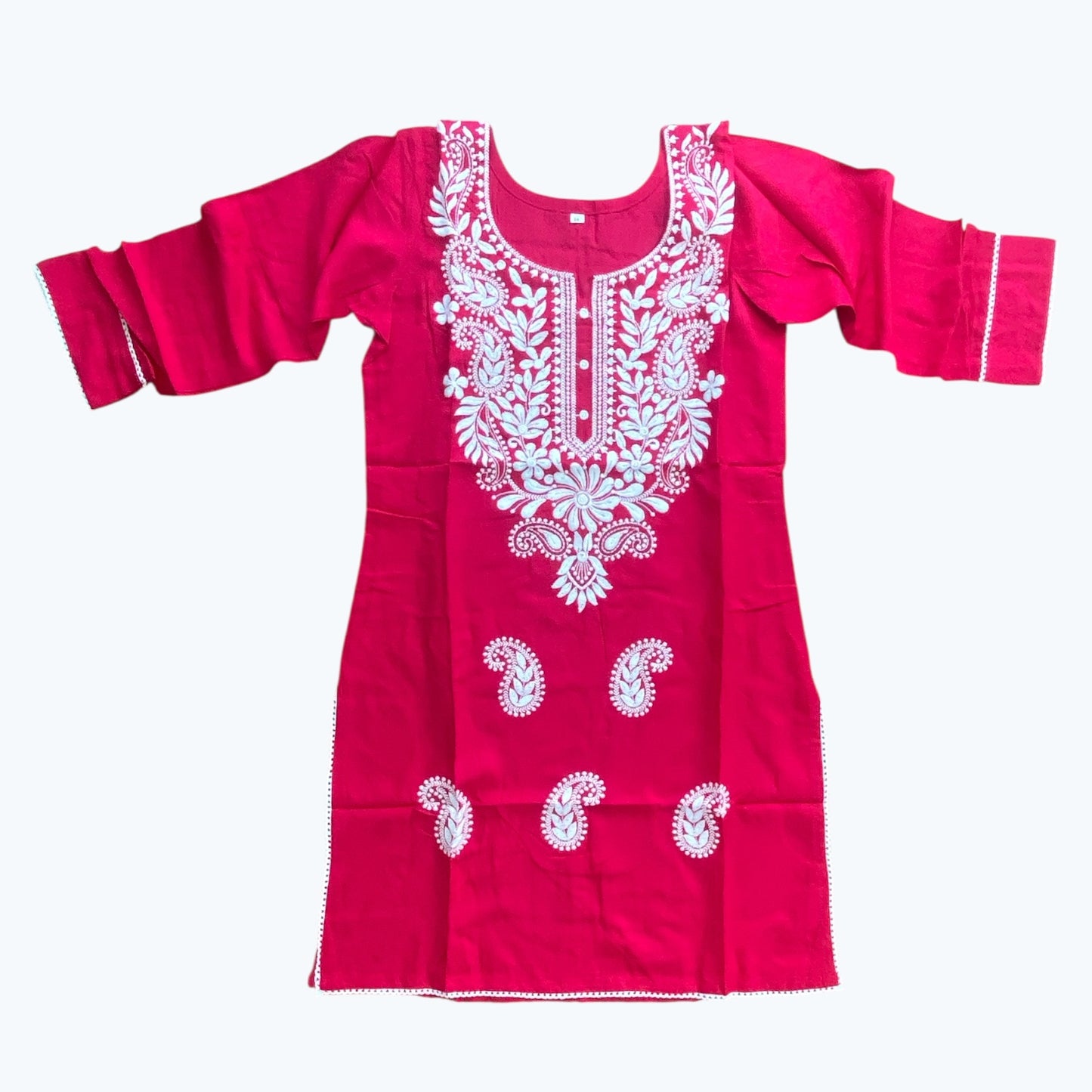 Chikankari kurti top only.