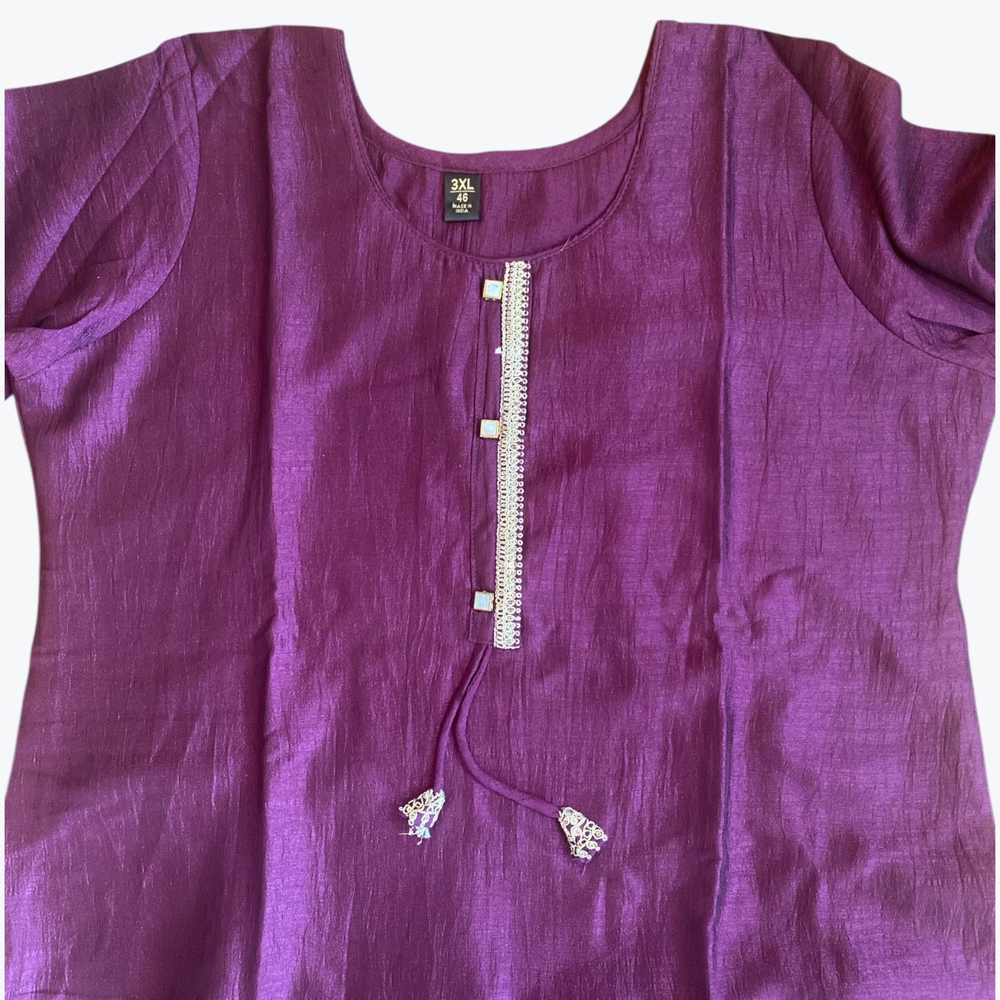 Big size kurta set zari work