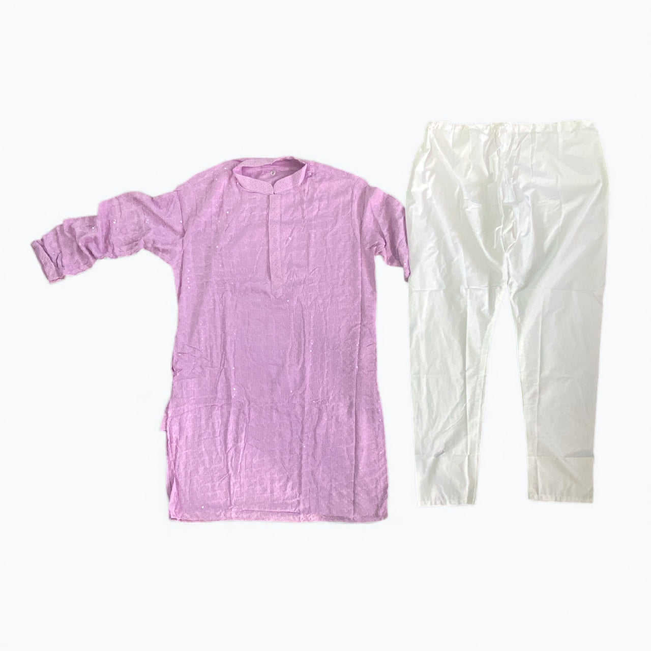 Plus size chikankari kurta set sequins