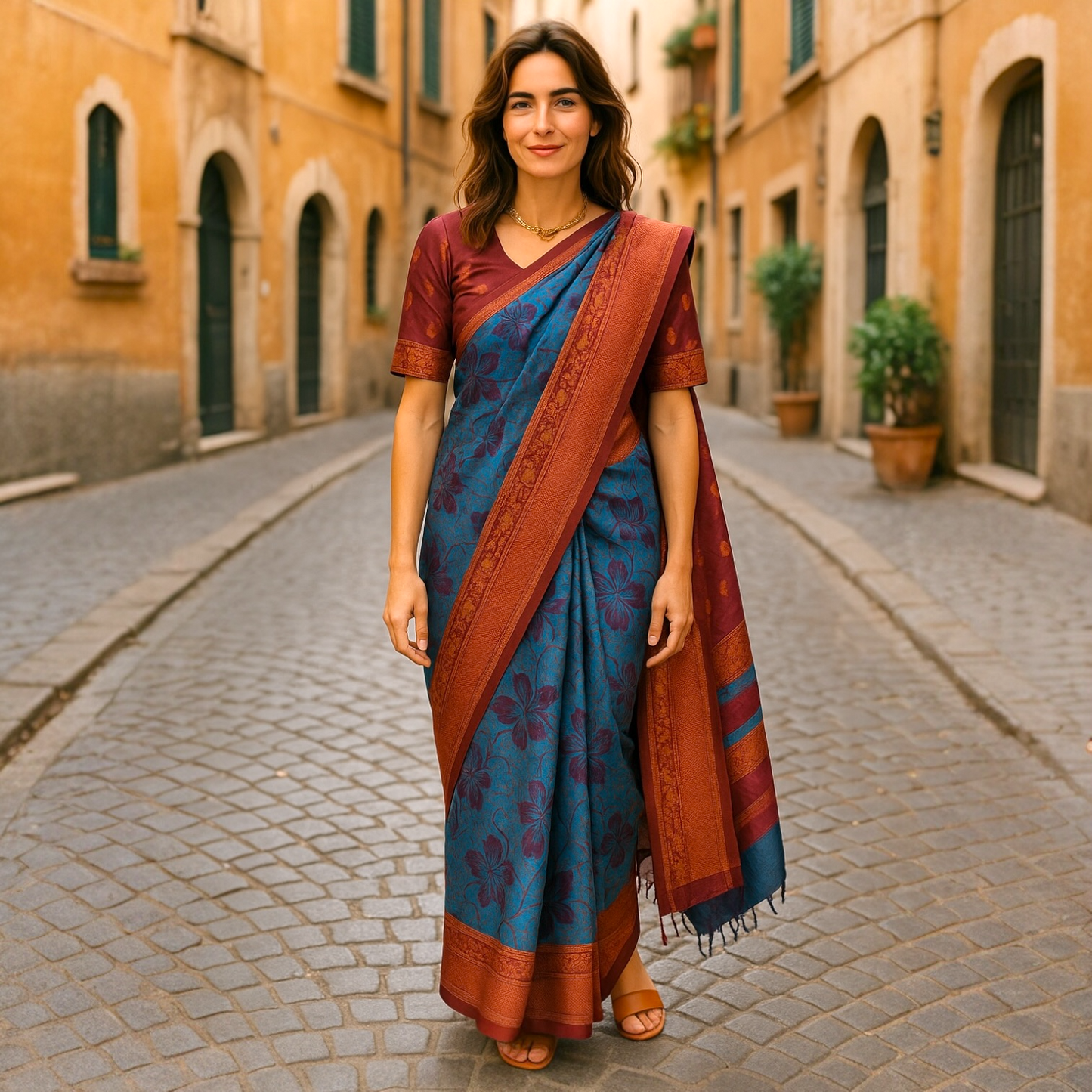 Banarasi sari and blouse set
