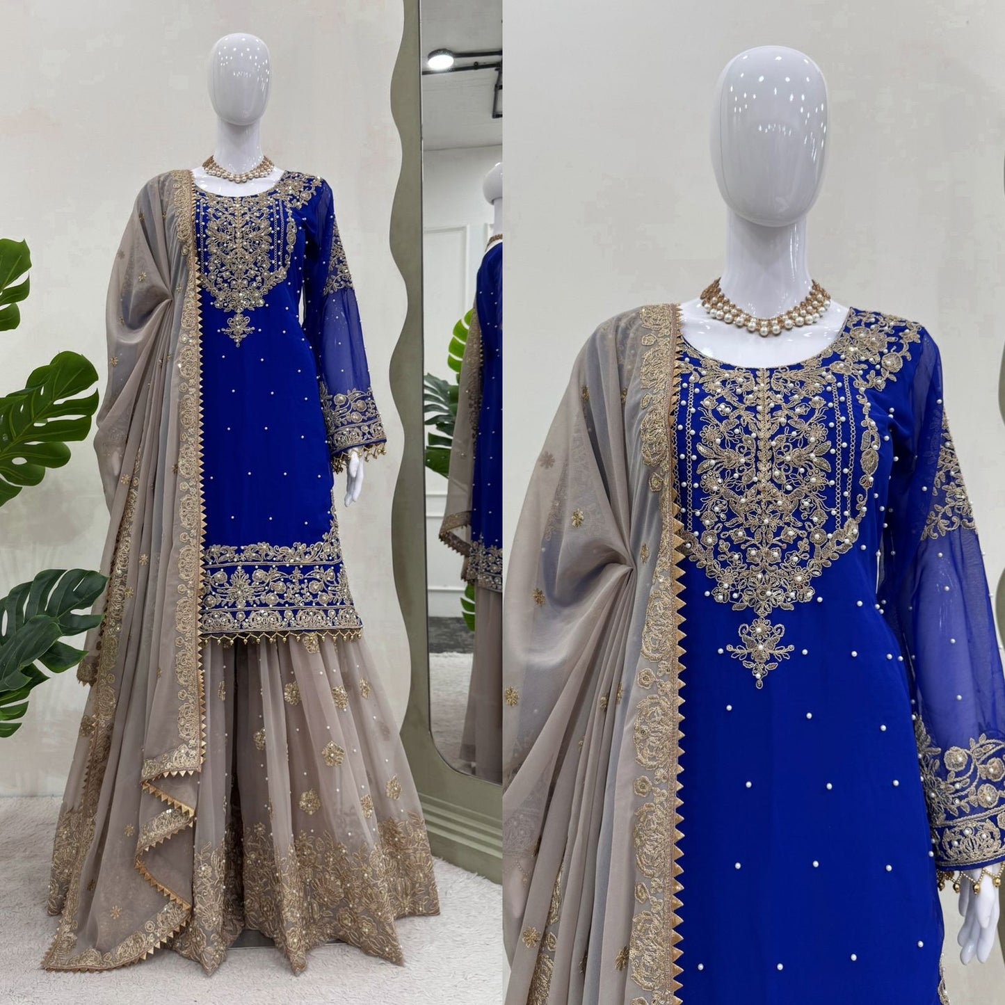 Pearl Work sharara set