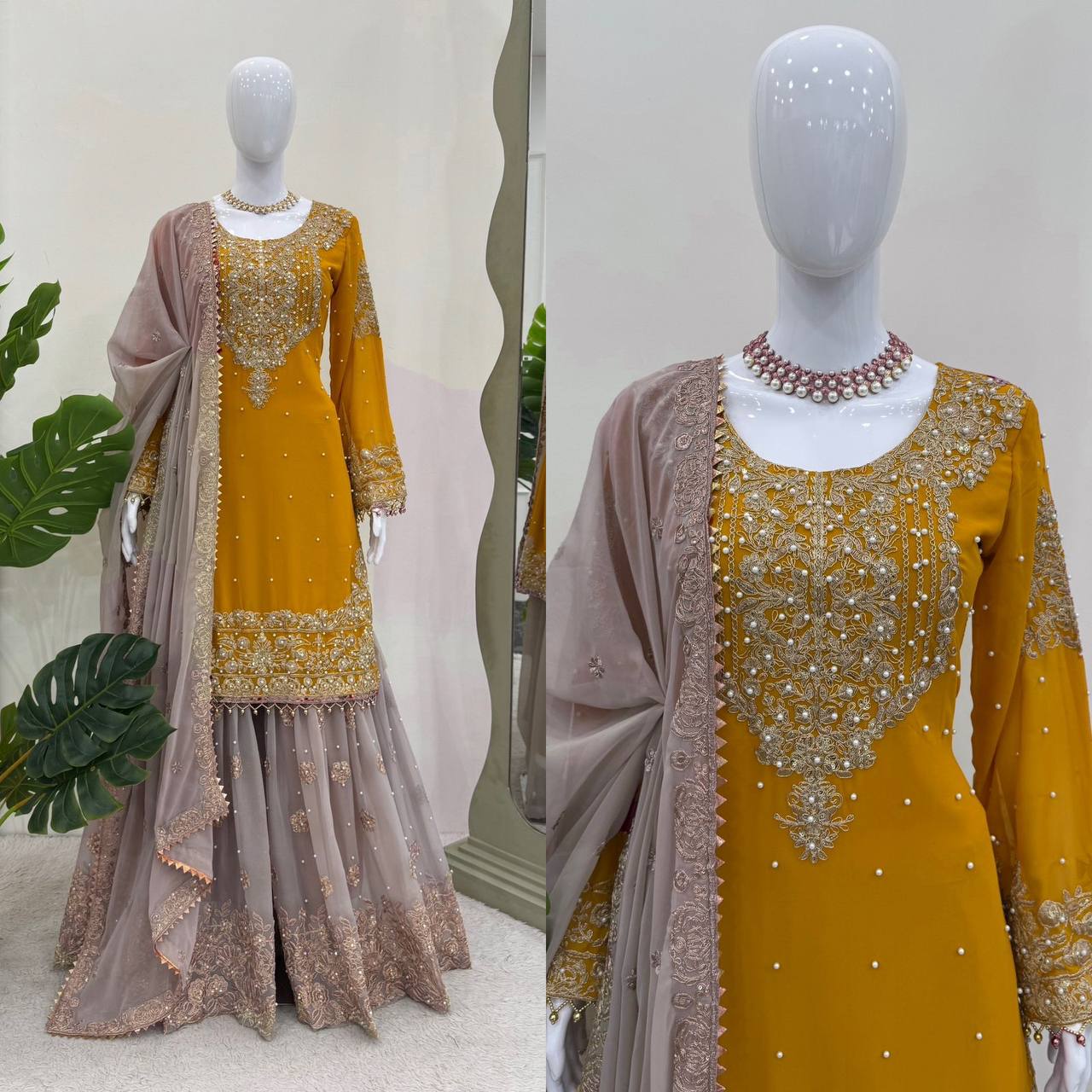 Pearl Work sharara set