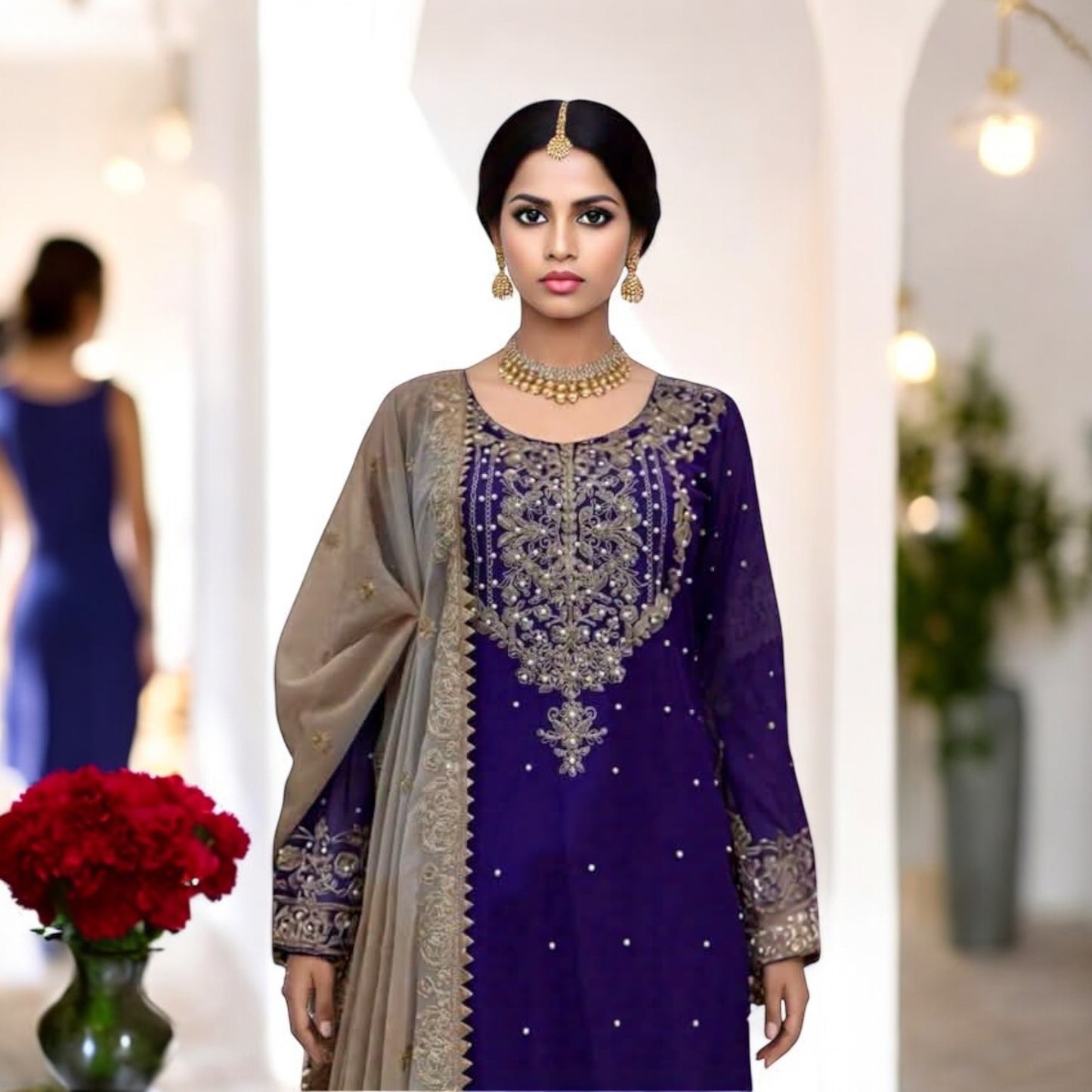 Pearl Work sharara set
