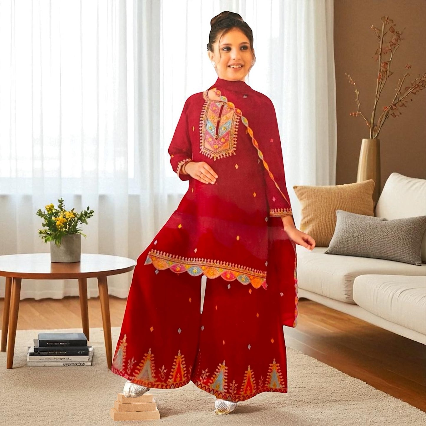 Priya creation plazo set