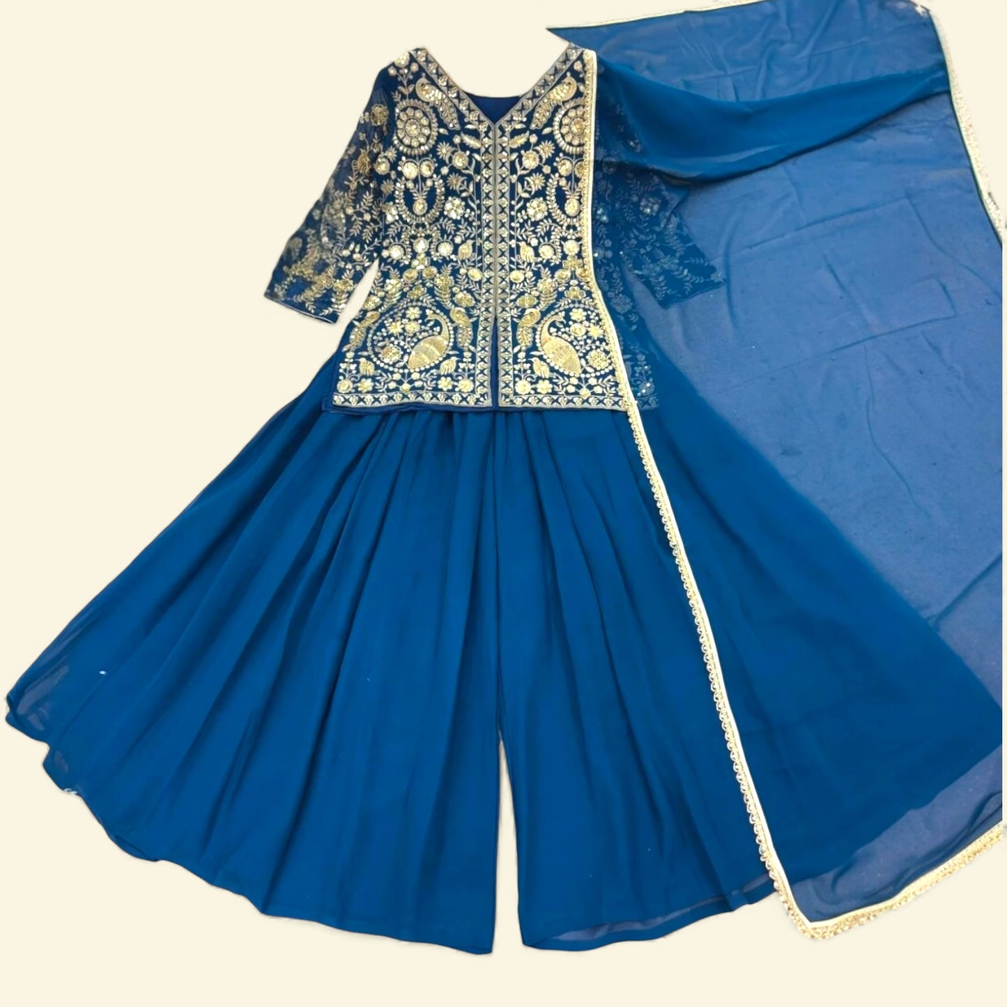 Short kurta palazzo set