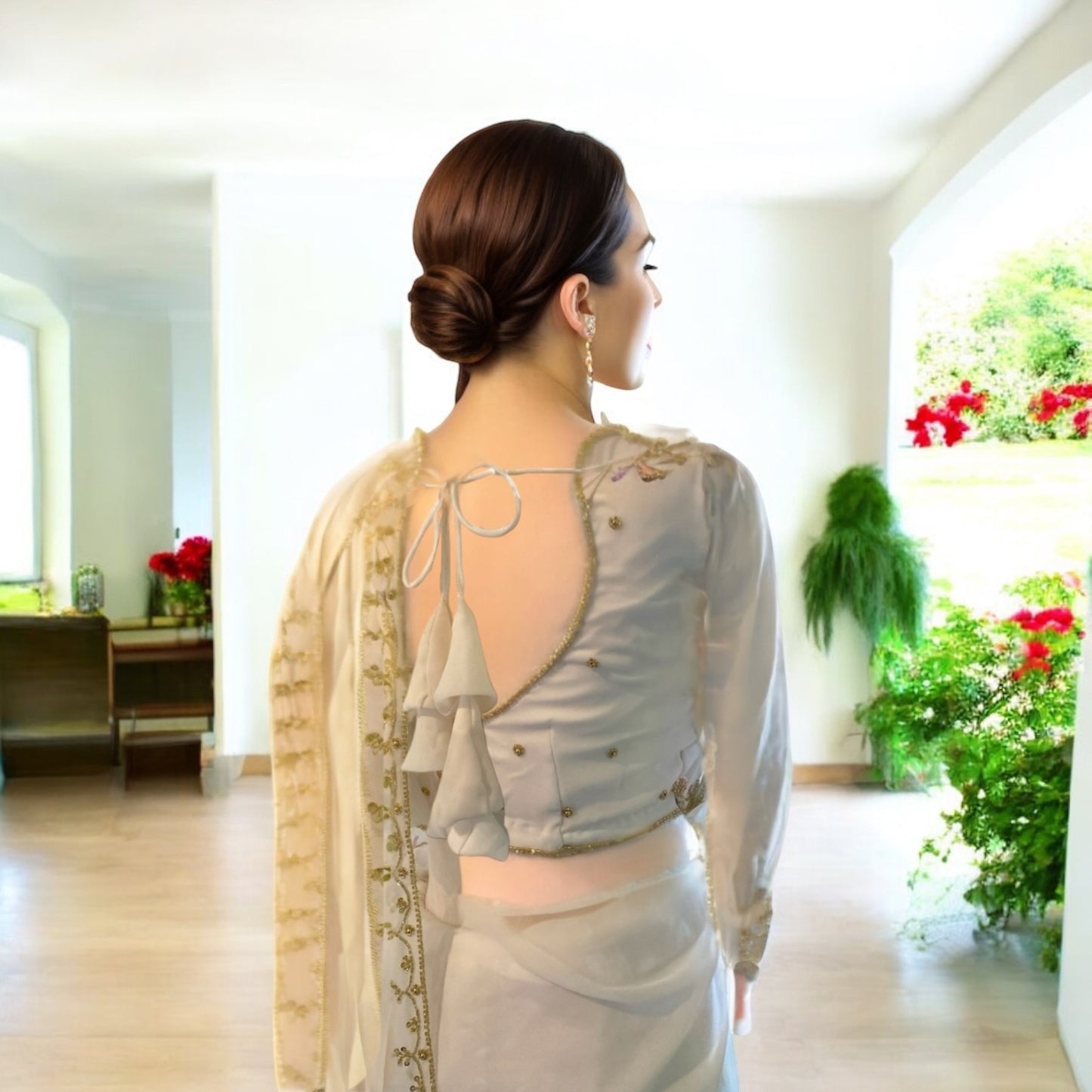 Boutique saree 3 piece combo set