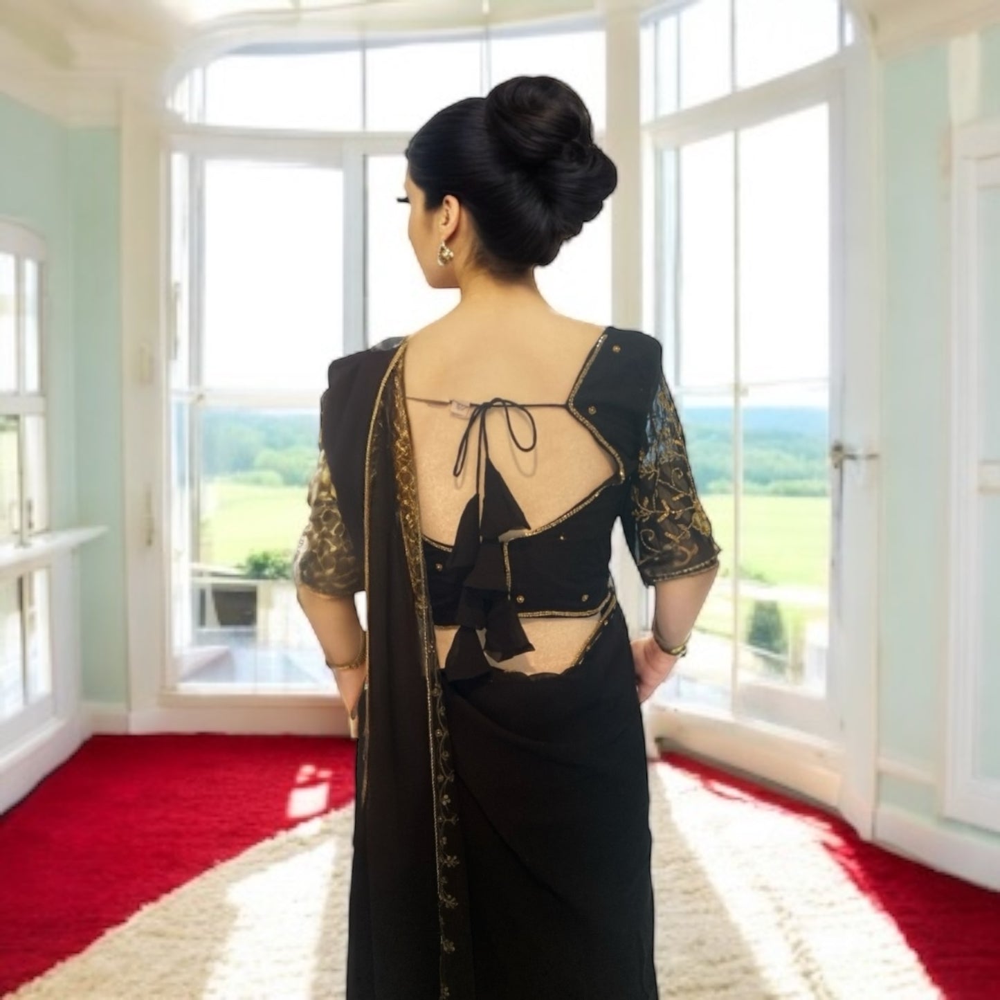 Boutique saree 3 piece combo set