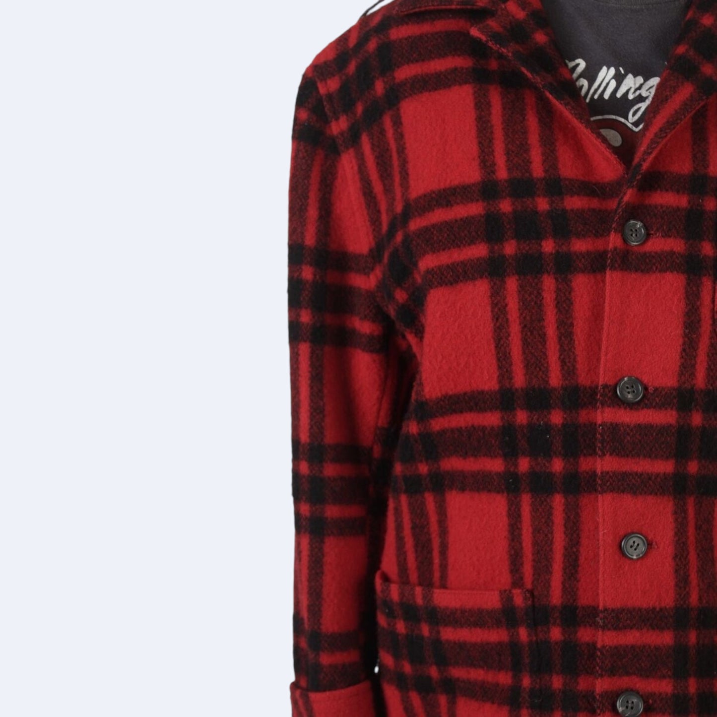 Lapel neck plaid jacquard jacket