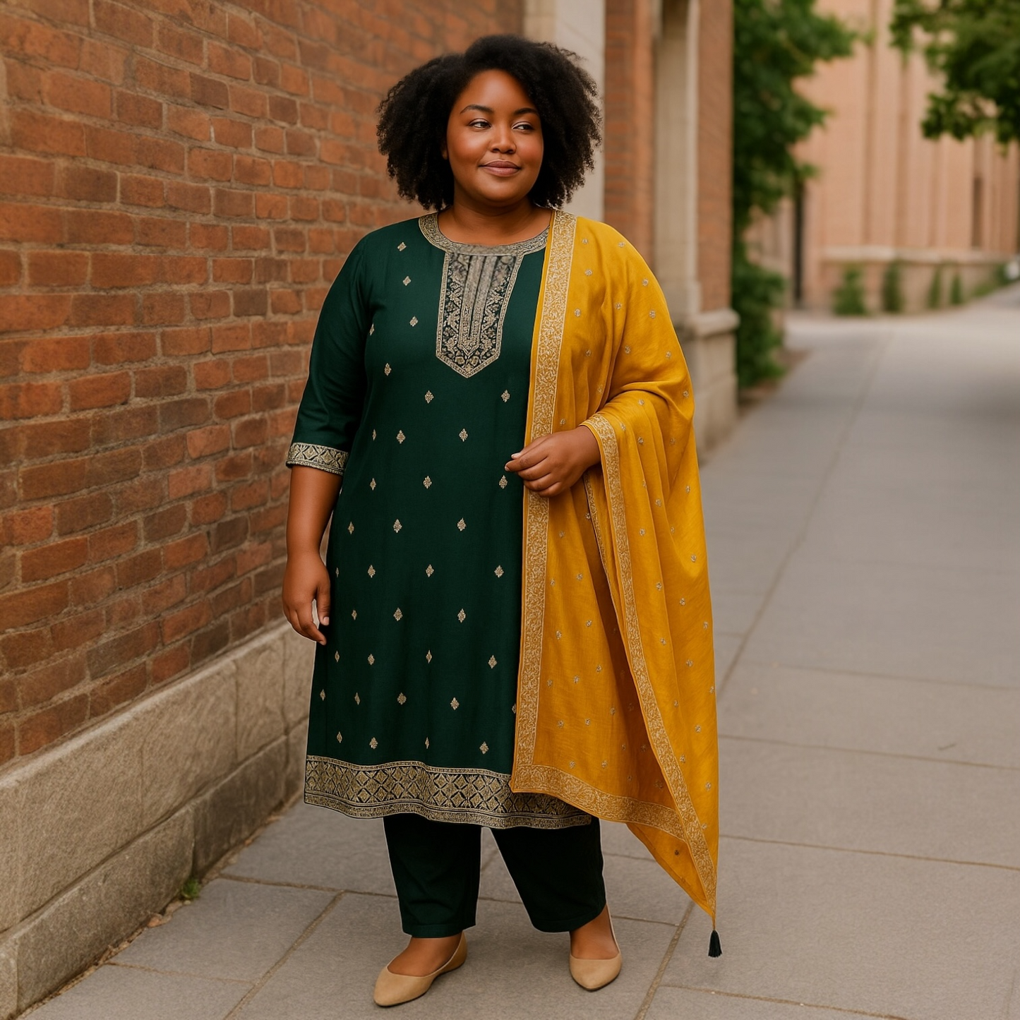 Big size silk kurta