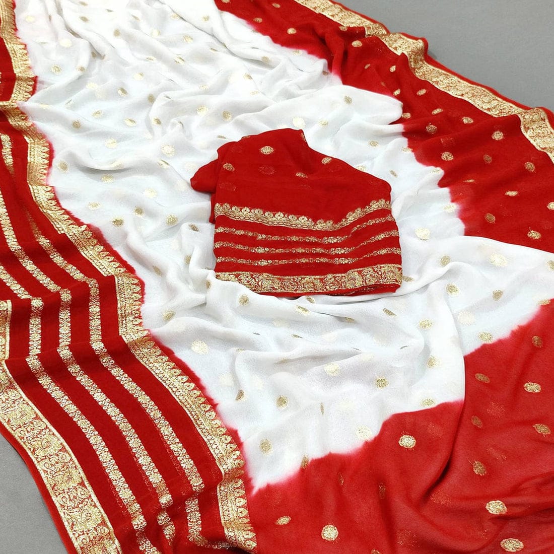 Pure banarashi georgette sari only