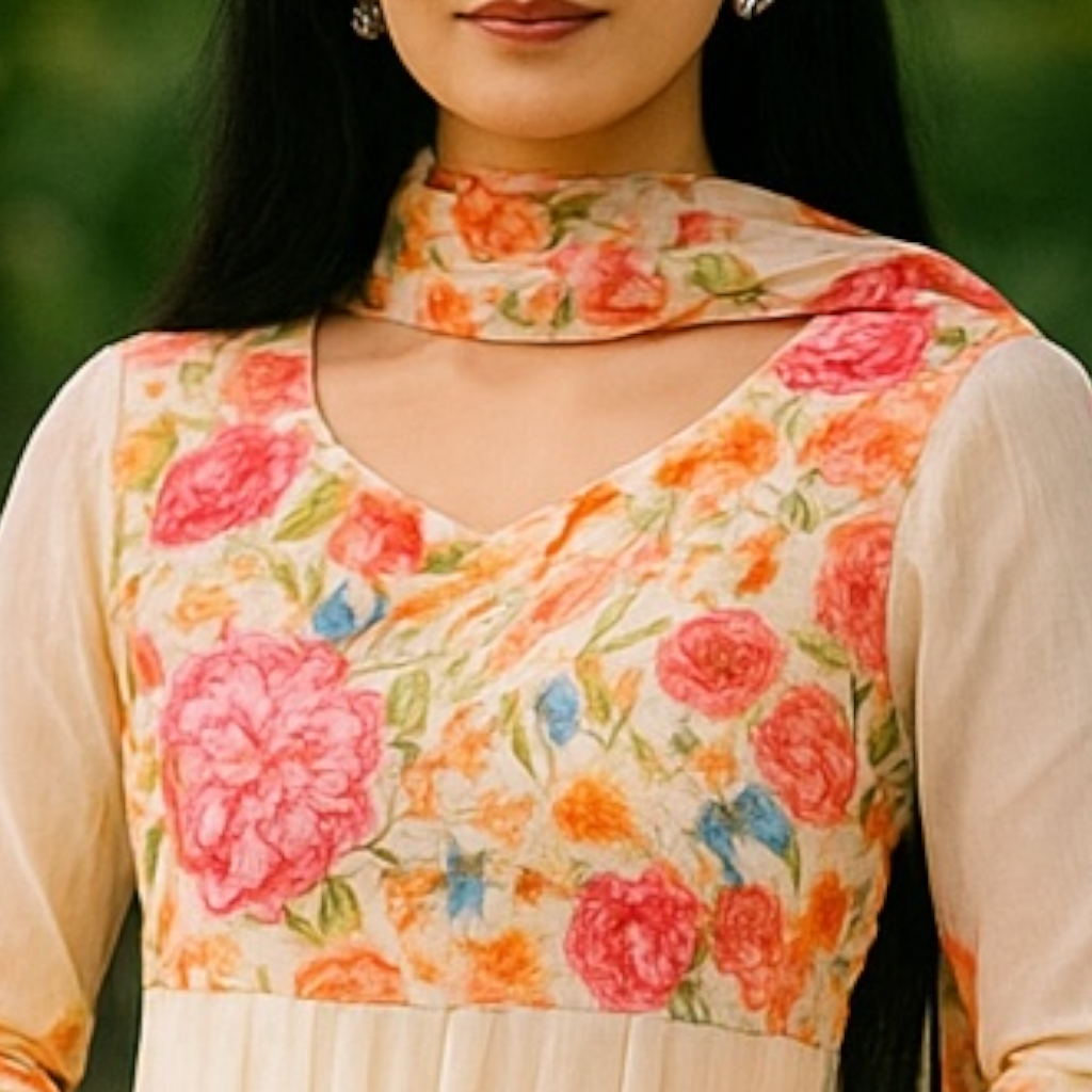 Floral anarkali set