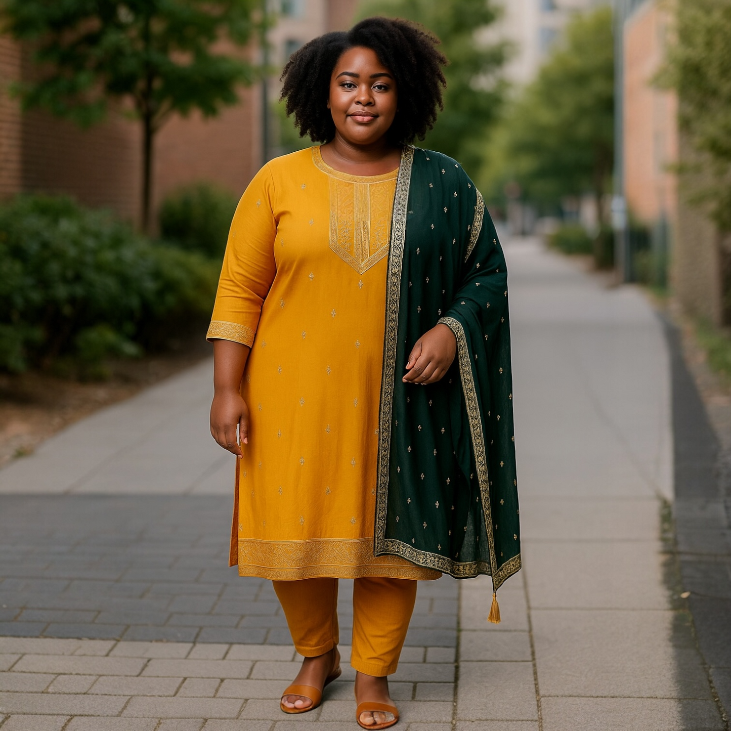 Big size silk kurta