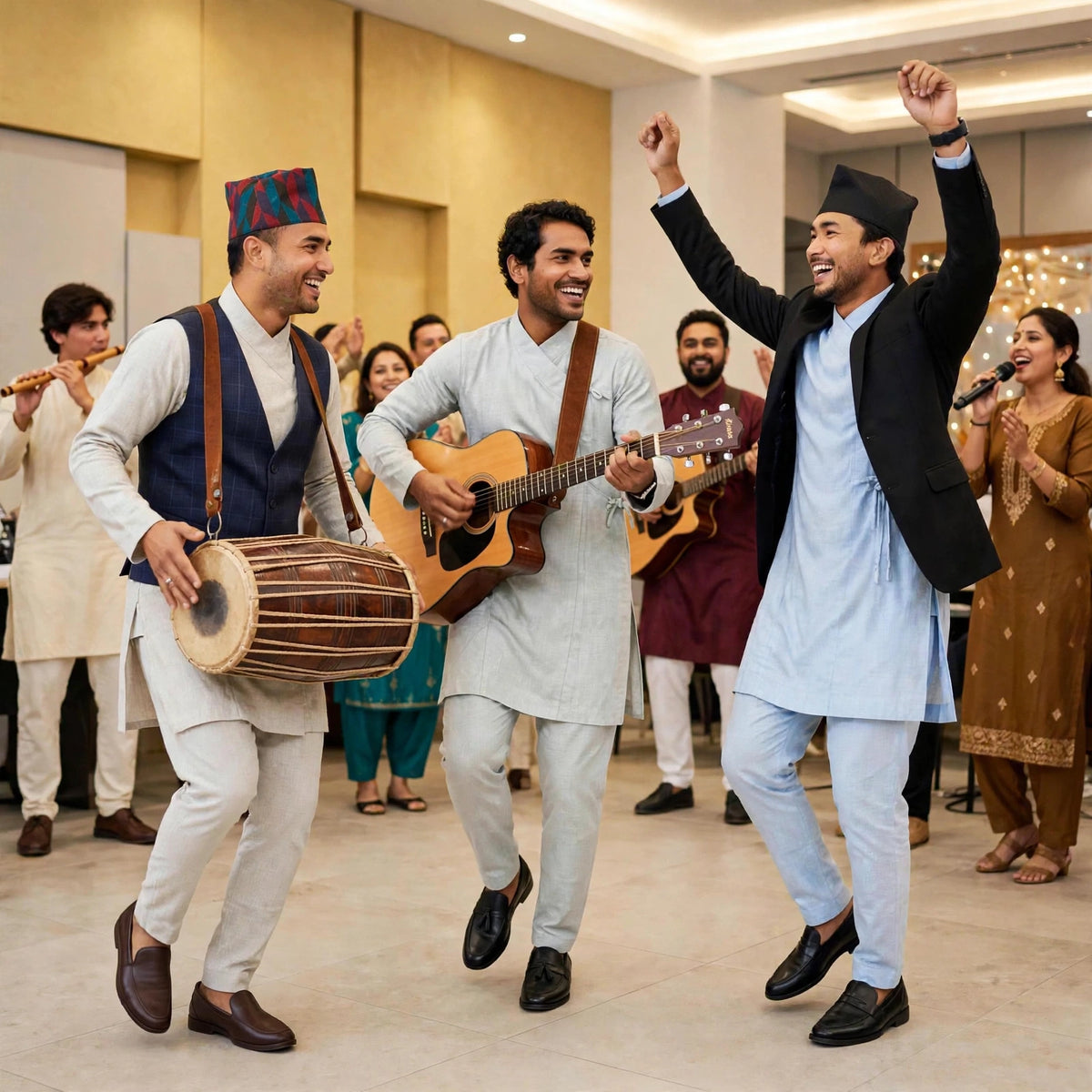 Elastic waist Daura suruwal gorkhali ethnic suit/Coat and hat not included.