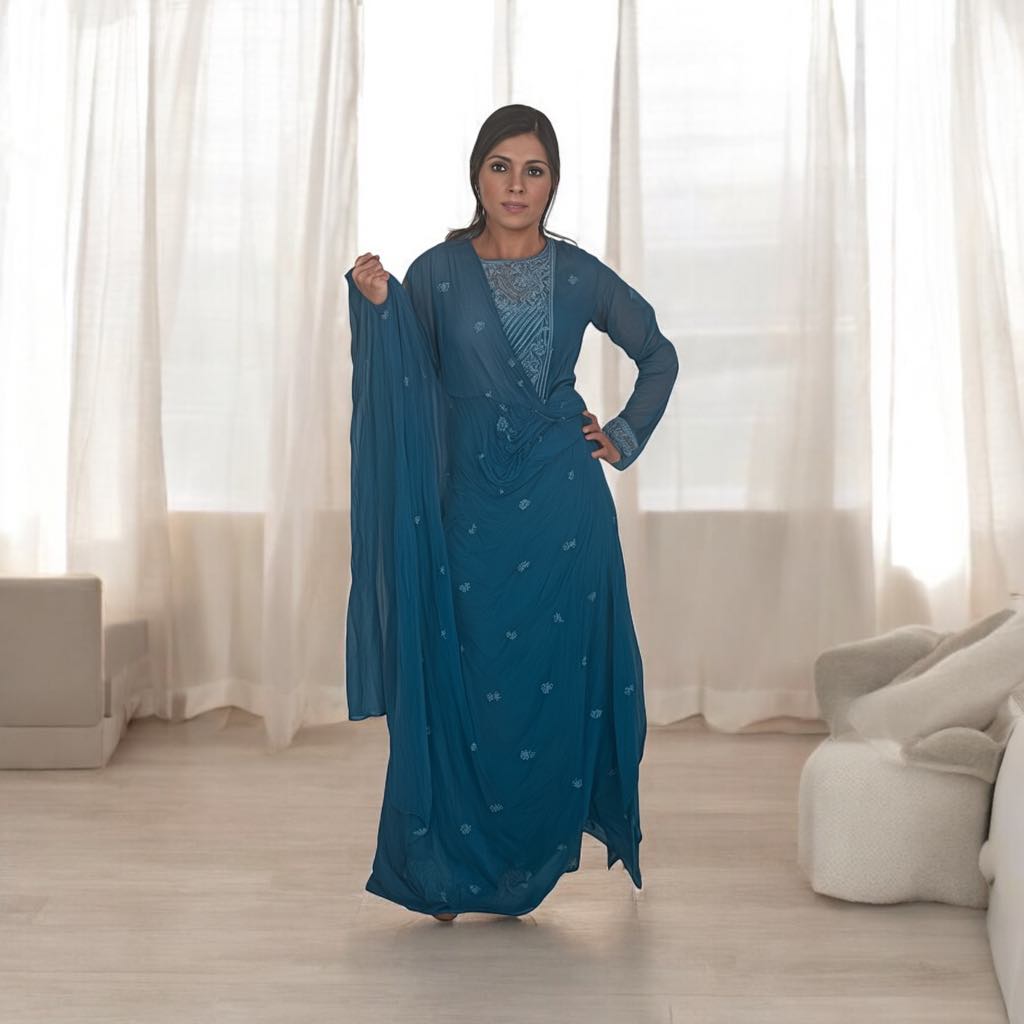 Kanku cotton kurta with plazzo pant set