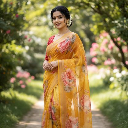 Floral lightweight sarees
