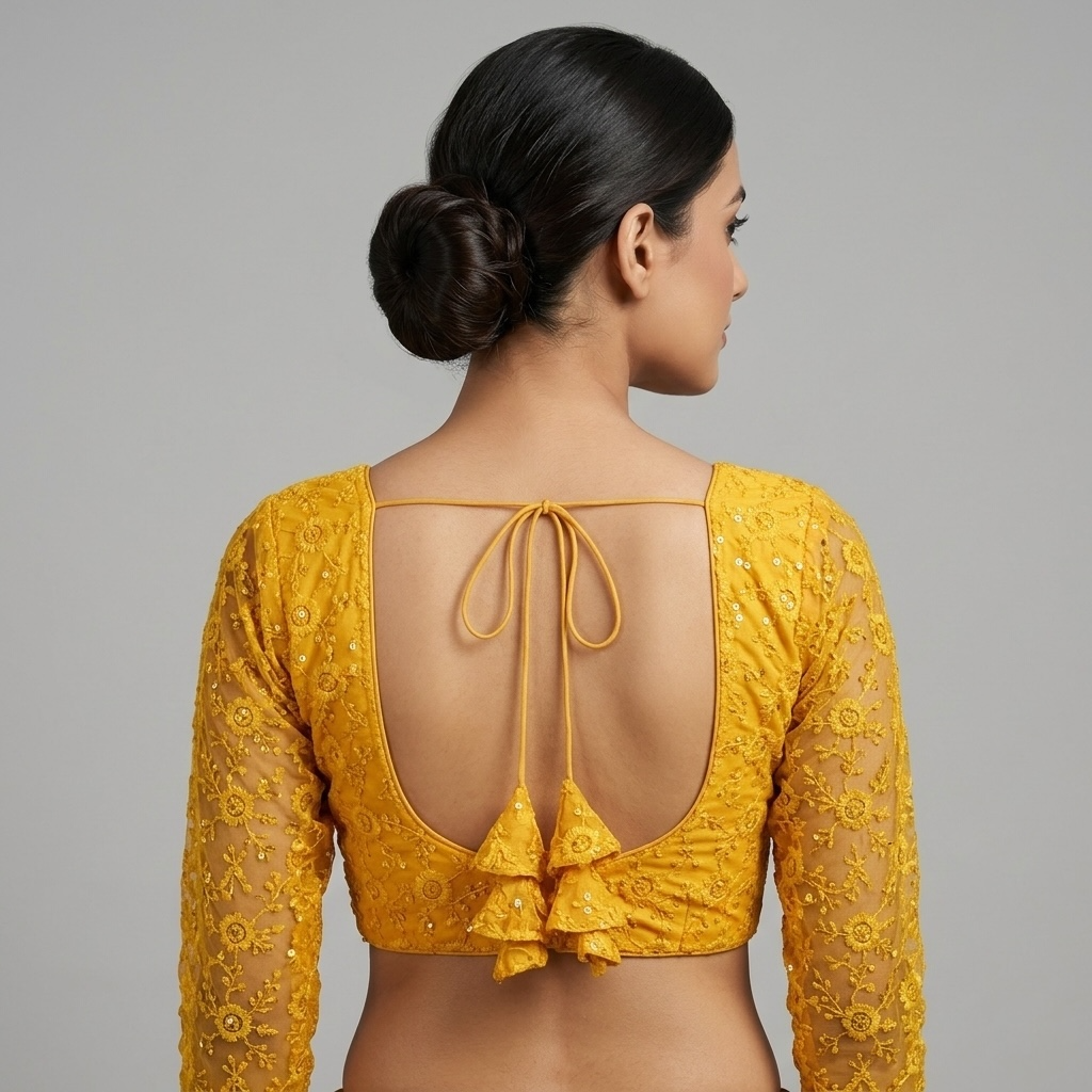 Long sleeve lotus base blouse