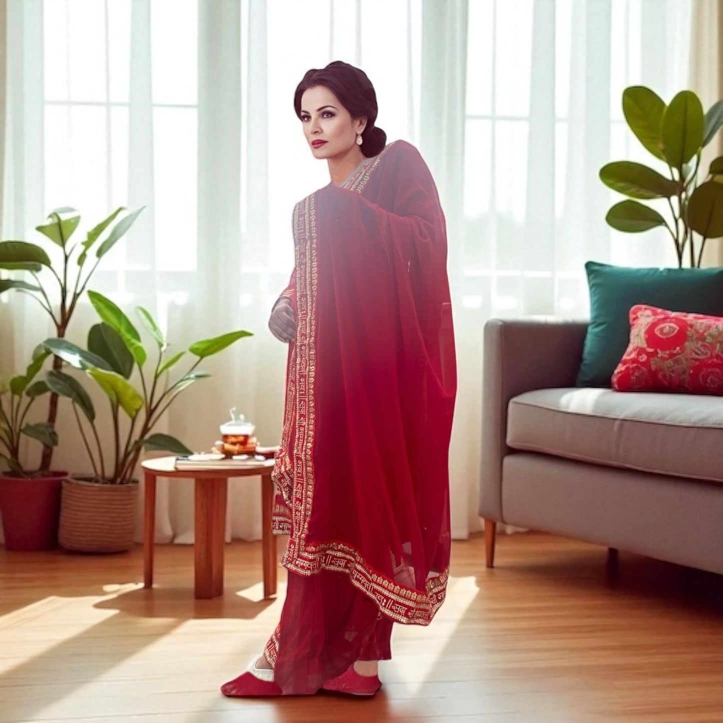 Sada saubhagyavati vawa kurta set