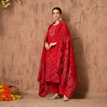 Detailed Embroidery Work – Designer Festive Suit Set for women