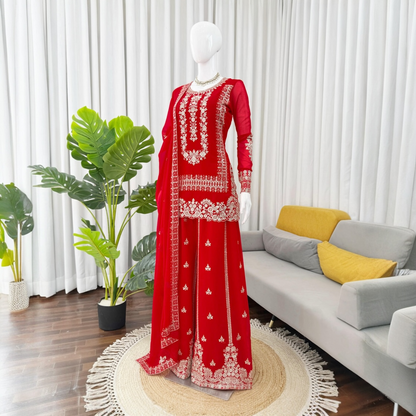 Fully Stitched Plazo Suit Set