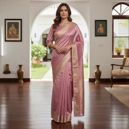 Mirror work boutique saree and blouse set