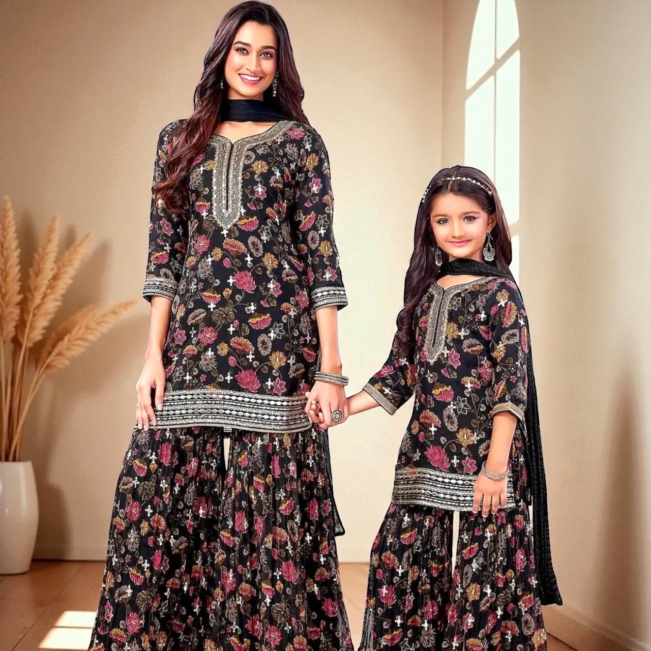 Mom & Daughter Floral Suit Set