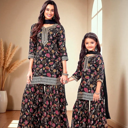 Mom & Daughter Floral Suit Set