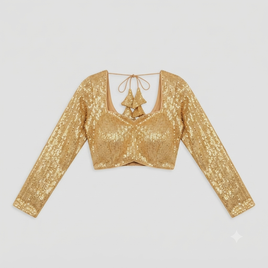 Long sleeve lotus base blouse